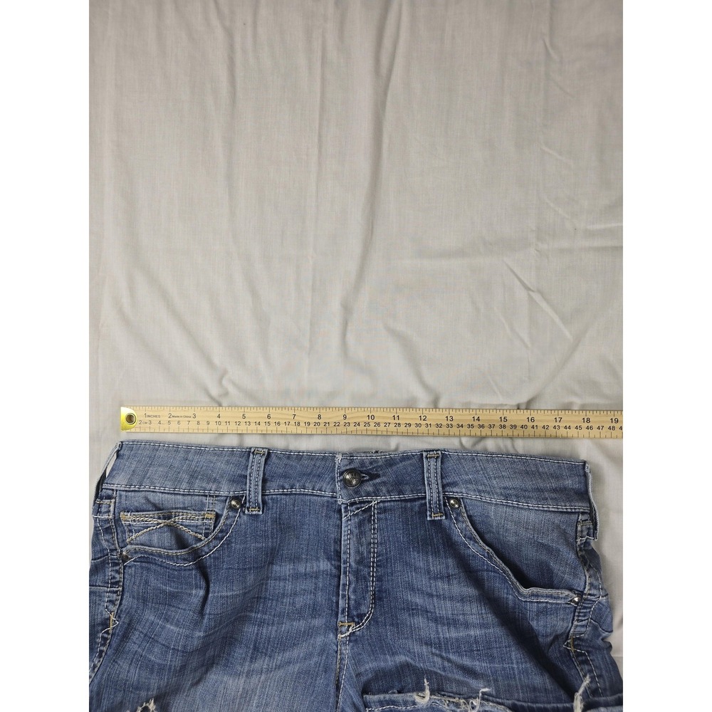 Ariat REAL Jeans Womens 33L Blue Mid Rise Bootcut Embroidered Denim Western - Picture 12 of 14